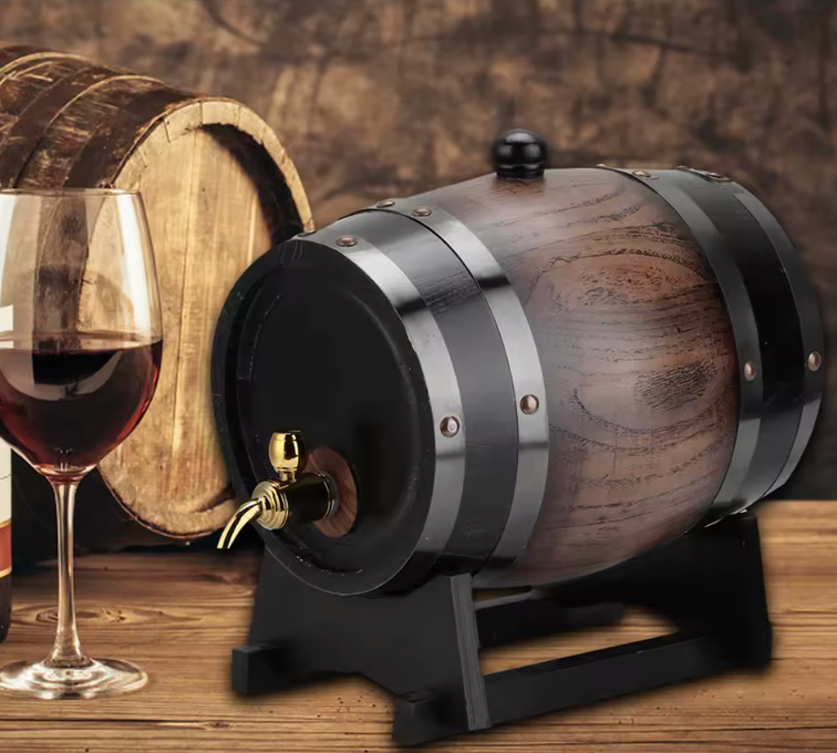 Barril Carvalho para vinho 3 litros (Personalizamos nome) - Lemon Express