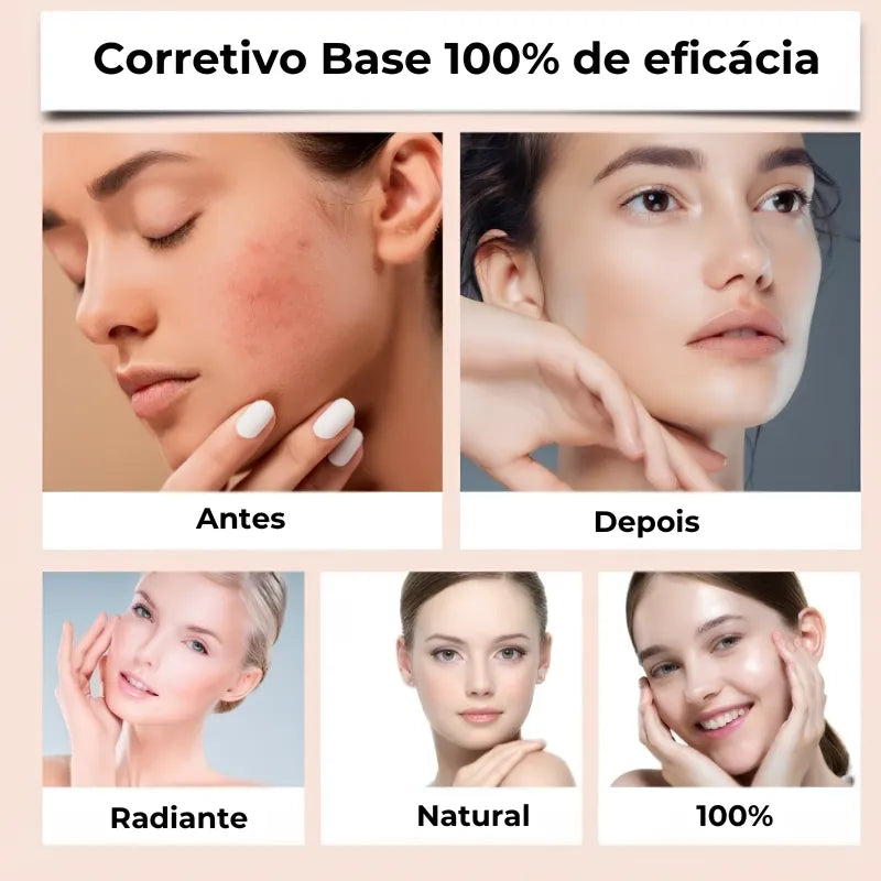Corretivo Base Stick Coreano 2 em 1 – Cobertura Perfeita 100% e Natural - Lemon Express