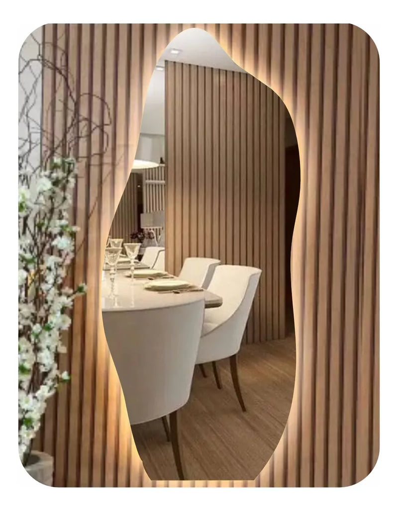 Espelho De Led Orgânico 160x60 Moderno Luxo Decorativo - Lemon Express