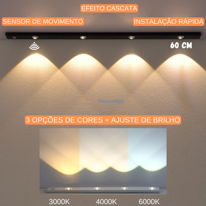 Kit 2 Luminárias Recarregável com sensor de movimento (COMPRE 1 LEVE 2) - Lemon Express