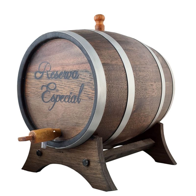 Barril de Carvalho e Jequitibá Reserva Especial 10 Litros (Personalizamos nome) - Lemon Express
