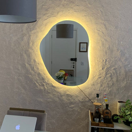 Espelho orgânico led 75 x 58cm - Lemon Express